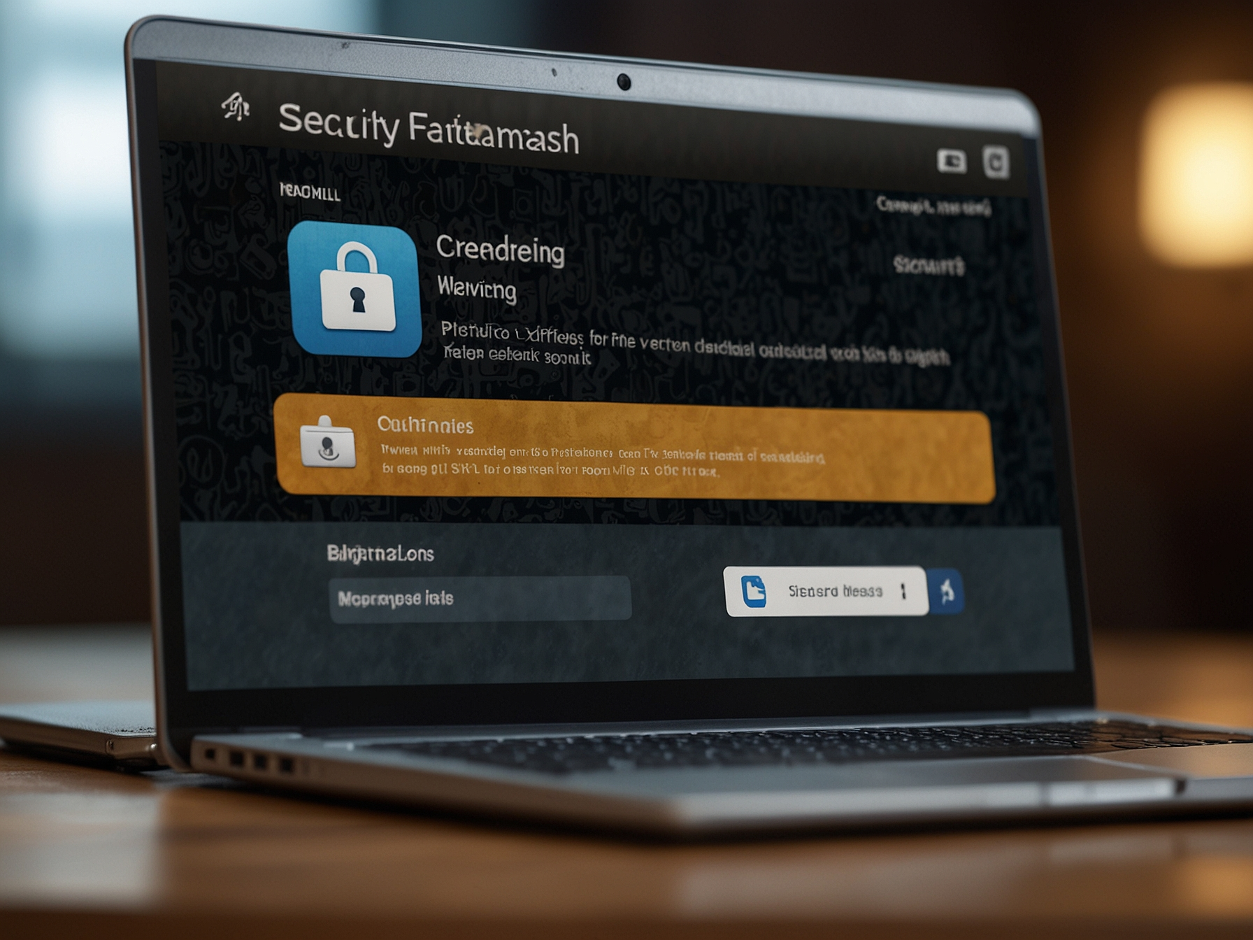 Login and security banner